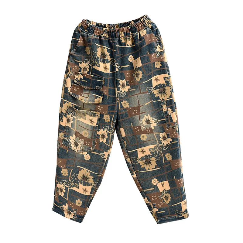 Весенние джинсы женские свободные Ретро повседневные джинсовые брюки новые для