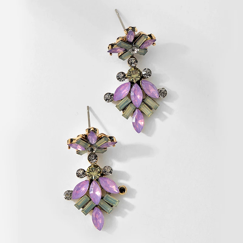 Fever &amp Free цветочные хрустальные Висячие Серьги Подарки для женщин Свадьба