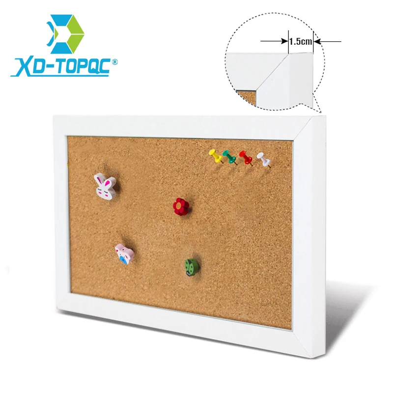 Wooden Frame Cork Board Bulletin Message Board 25*35cm Pin Boards Corcho Pared 11 Colors Frame for Notes Home Office Decoration