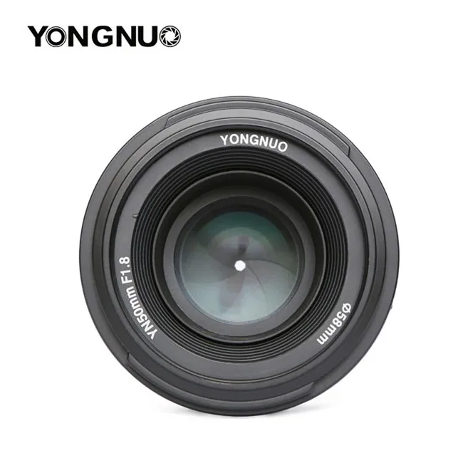 Объектив YONGNUO YN50mm F1.8 с большой апертурой и автофокусом для Nikon D800 D300 D3200 D3300 D5100 D5300 DSLR камера объектив с сумкой ткань