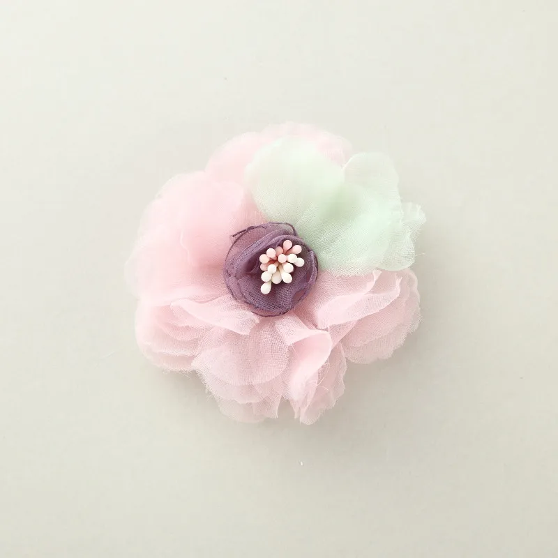 6 шт./лот для девочек мягкая кружевная ткань заколки волос с принтом детские