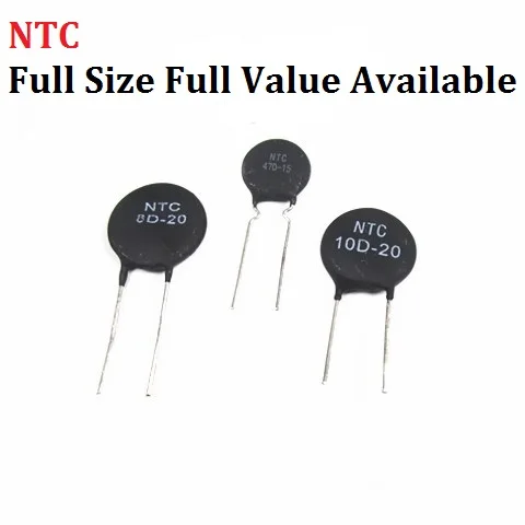 Термистор NTC 2.5D 3D 5D 7 9 11 15 20 8D 10D 13 25 47D терморезистор 10 шт.|ntc 47d-15|temperature sensor resistorntc