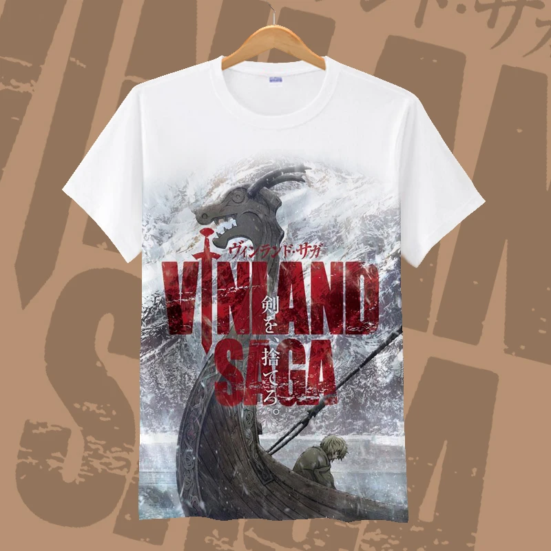 Новые футболки для косплея VINLAND из аниме саги Торфинна модные Асимметричные Askeladd