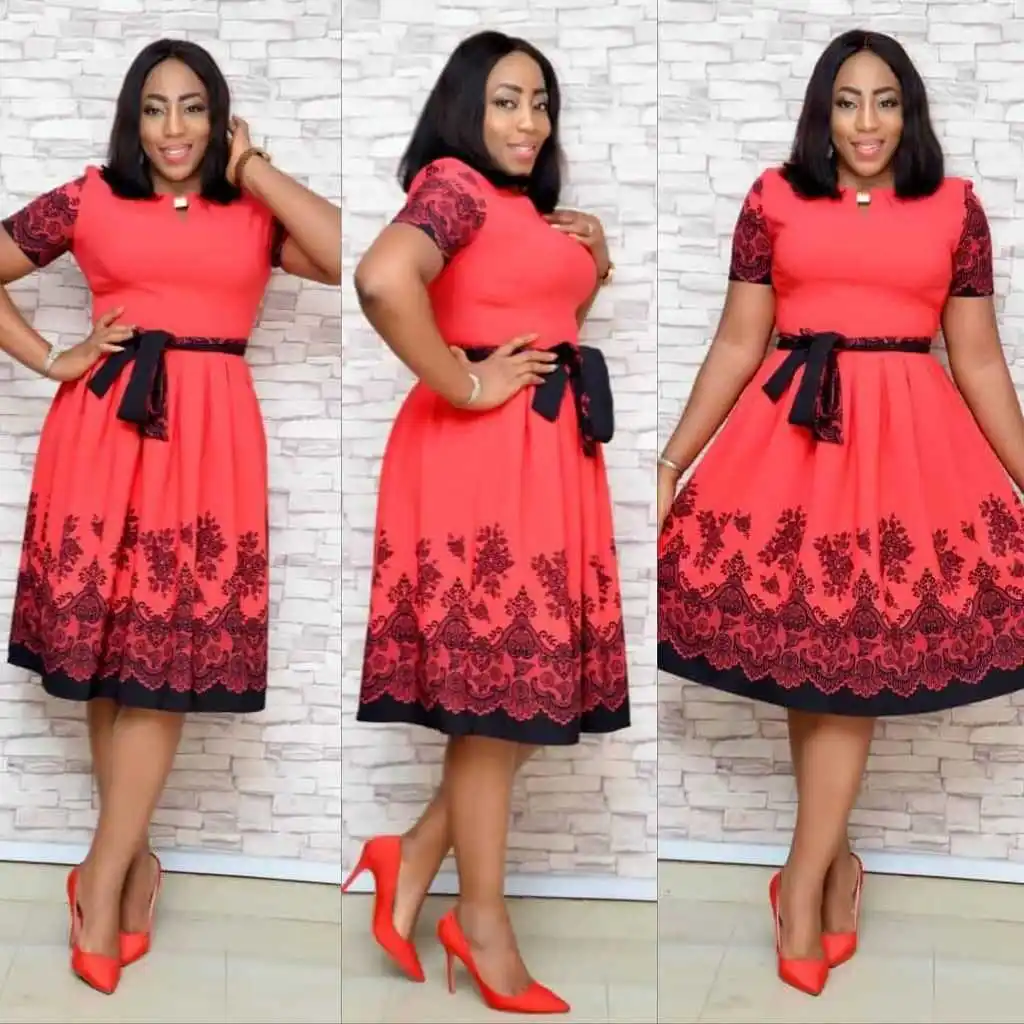 Лидер продаж 2019 года Африка для женщин сетки жемчуг плюс размеры цветочный принт