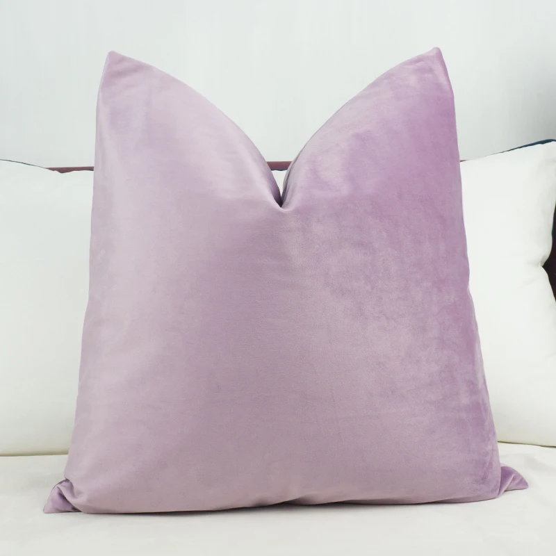 Мягкий Чехол на подушку высокого качества розовый фиолетовый Бархатный розового