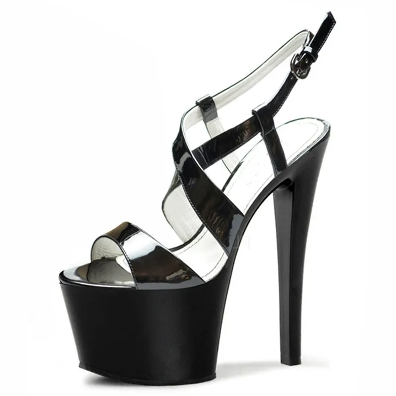 

17cm New Women's Shoes Big Size Ladies Thin Heel Crisscross Strap Rome Pumps Party Shoes Summer Sexy Women High Heels Sandal