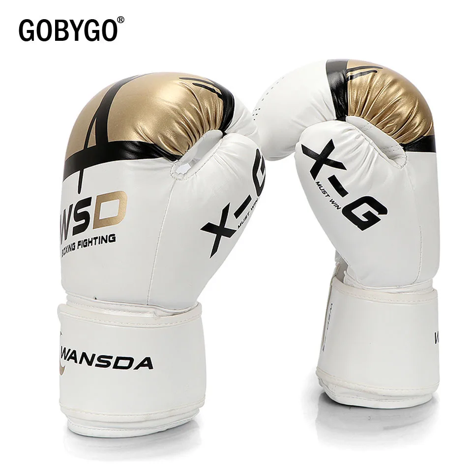 GOBYGO Kick Боксёрские перчатки для Для мужчин женщин PU Каратэ Муай Тай Guantes де Boxeo