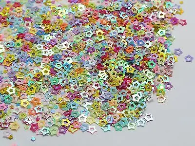 

50Gram Mixed Color Hollow Star Sequins Loose Tiny 3mm Nail Art