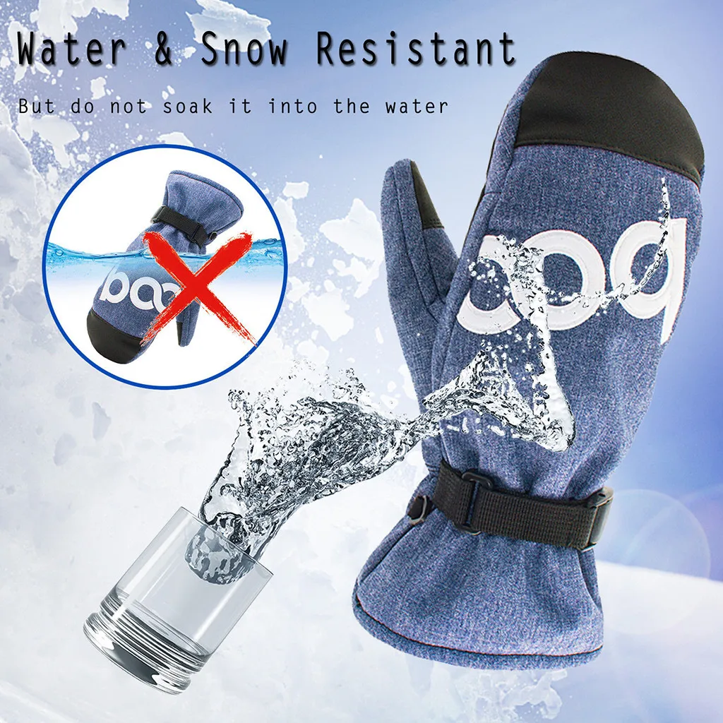 Лыжные варежки для сноуборда зимние теплые мужские перчатки ветрозащитные