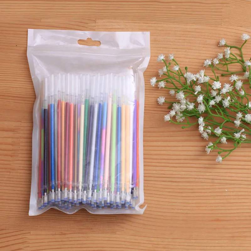 100 шт./лот DIY милый каваи цветная Заправка для гелевой ручки набор детей письма