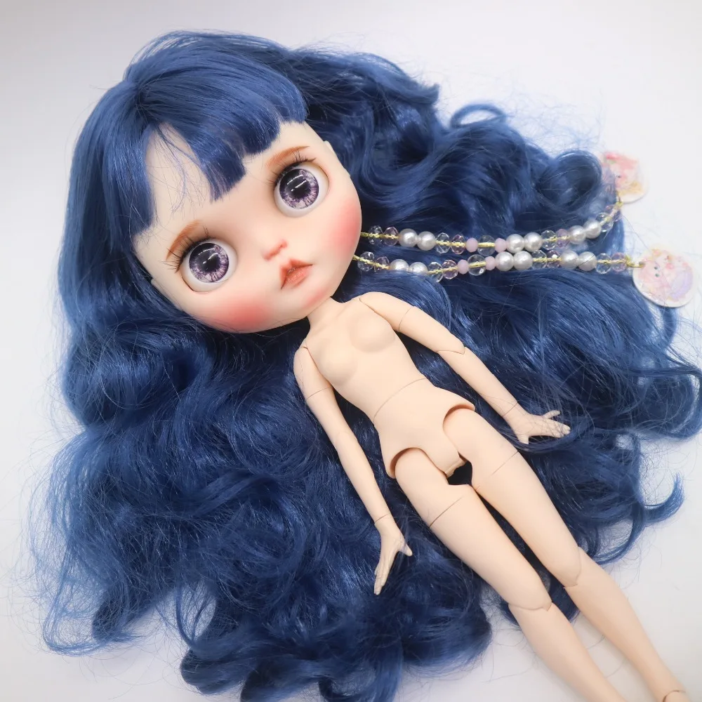 Кастомизация кукла Обнаженная blyth кукла милая кукла голубые волосы 201904