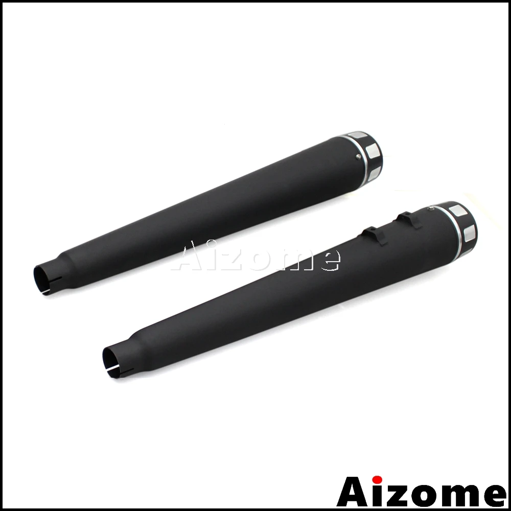 Мотоциклетные выхлопные трубы 45 мм для Harley Touring Road King Street Glide 1995 2016 черные