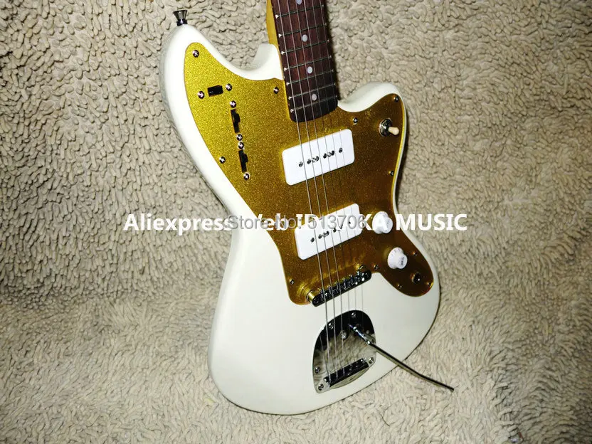 Высококачественные белые электрогитары золотые накладки оптовая продажа гитар