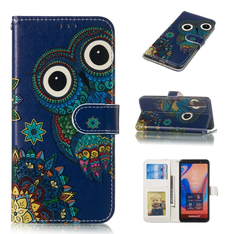 Кошелек для Galaxy S10 S10E J6 J4 Plus A7 A9 2018 Huawei P30 Pro чехол книжка с рисунком льва тигра кожи