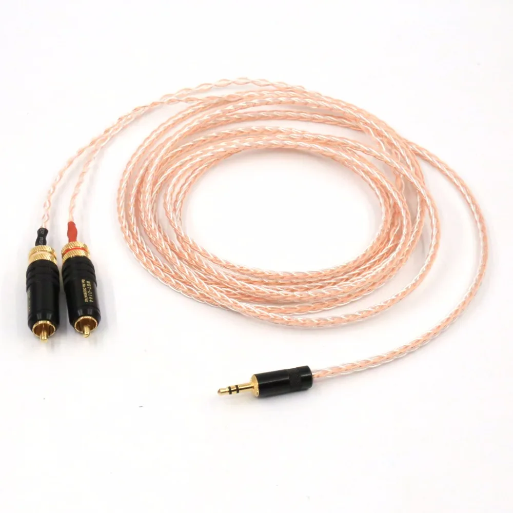 3 метра/шт. HiFi Чистая медь стерео 5 мм до 2 RCA аудио кабель сигнальная линия DIY |