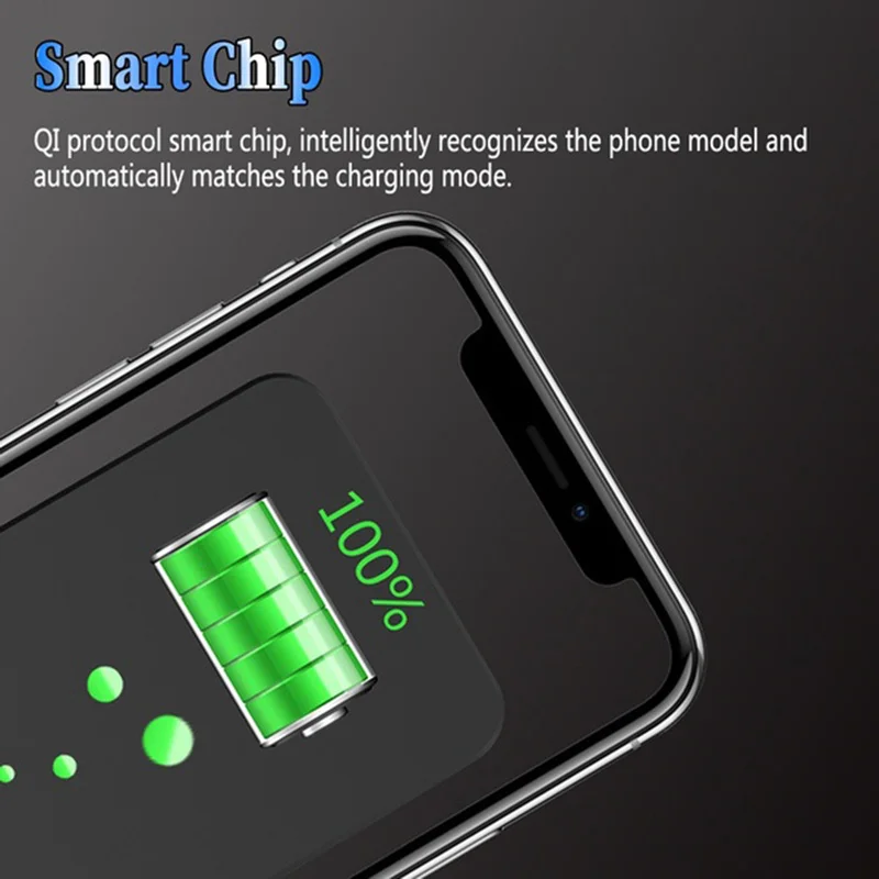 QI Wireless Charger Quick Charge 2.0 Fast Charging for iPhone X 8 Samsung S8 S9 2-Coils Stand Wireless Charging for xiaomi mi 9