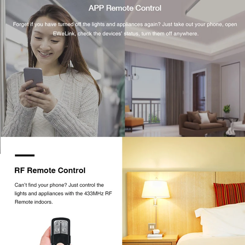 SONOFF радиочастотный приемник Беспроводной Выключатель света с дистанционным