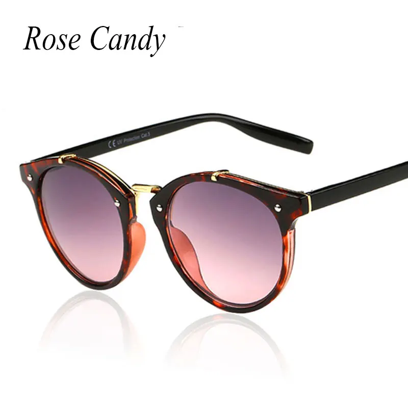 Роза конфеты Бразилия Горячие круглый Солнцезащитные очки для женщин милый