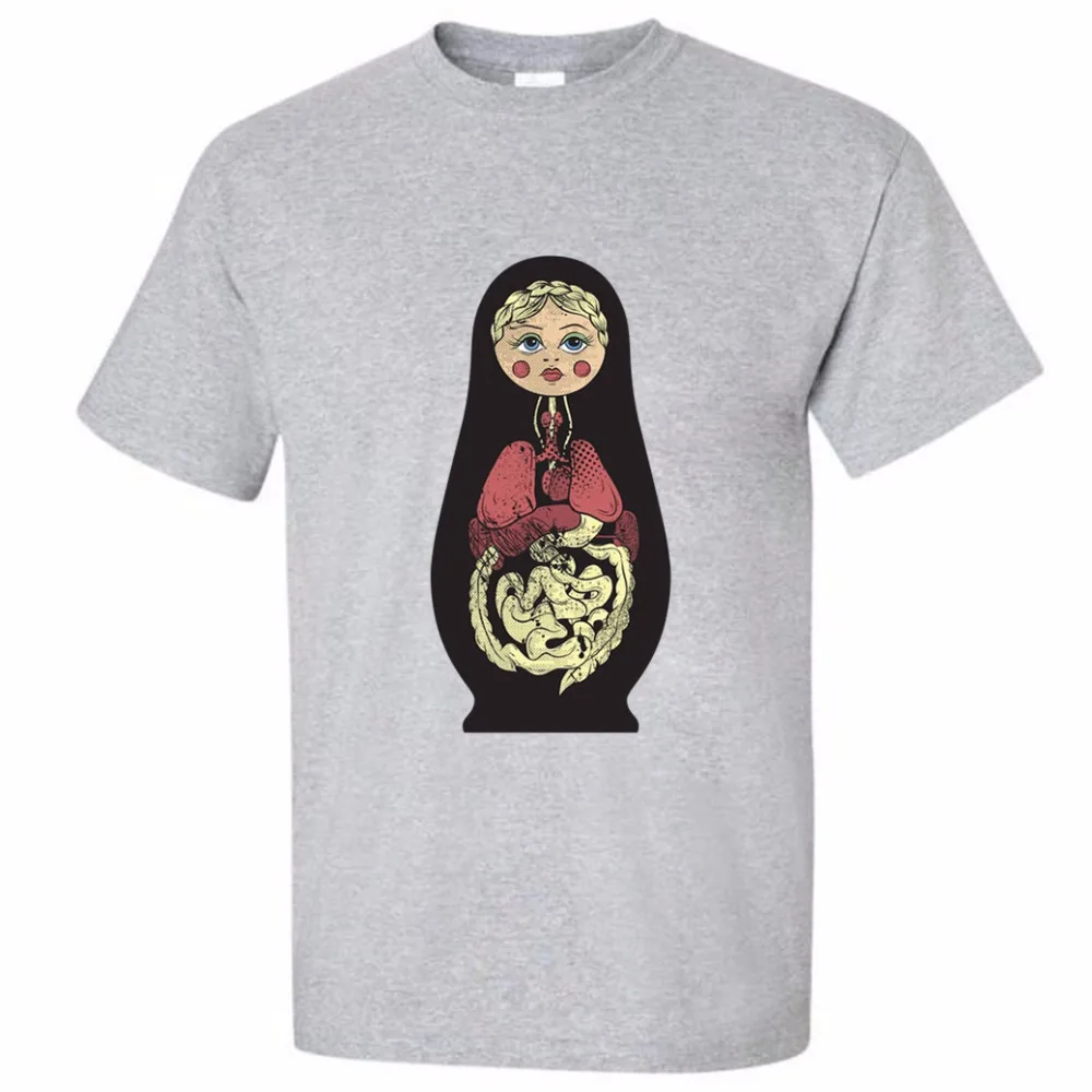 Free Shipping 2017 New Style Russian doll cotton O-neck T shirts Fashion Summer Fitness Brand | Мужская одежда