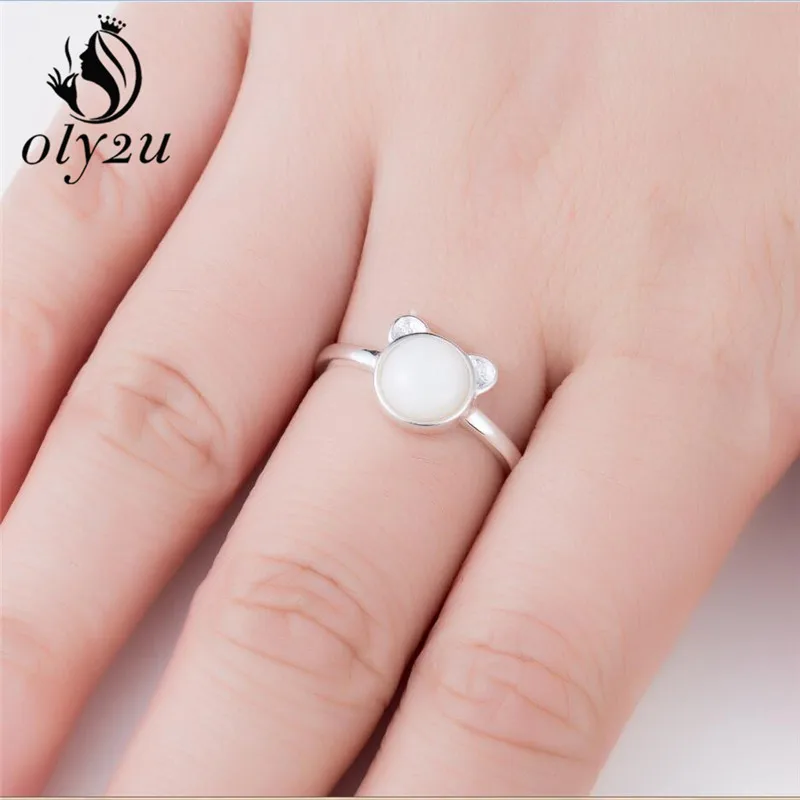 Oly2u кольца с кошачьей головой для женщин и мужчин ювелирные изделия красивые