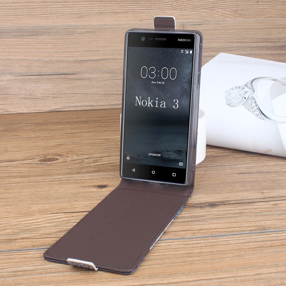 Кожаный чехол-книжка с откидной крышкой чехол для Nokia 3 5 6 Жесткий ПК задняя крышка