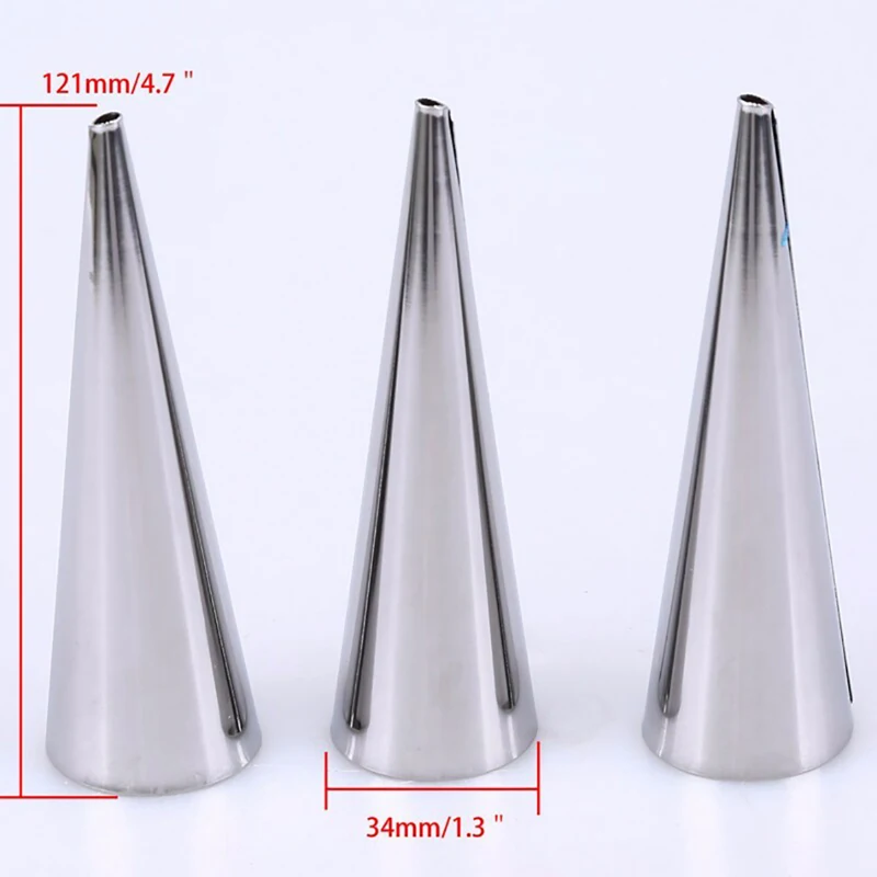 3 шт. формы для выпечки спиральных кремов Круассанов из нержавеющей стали