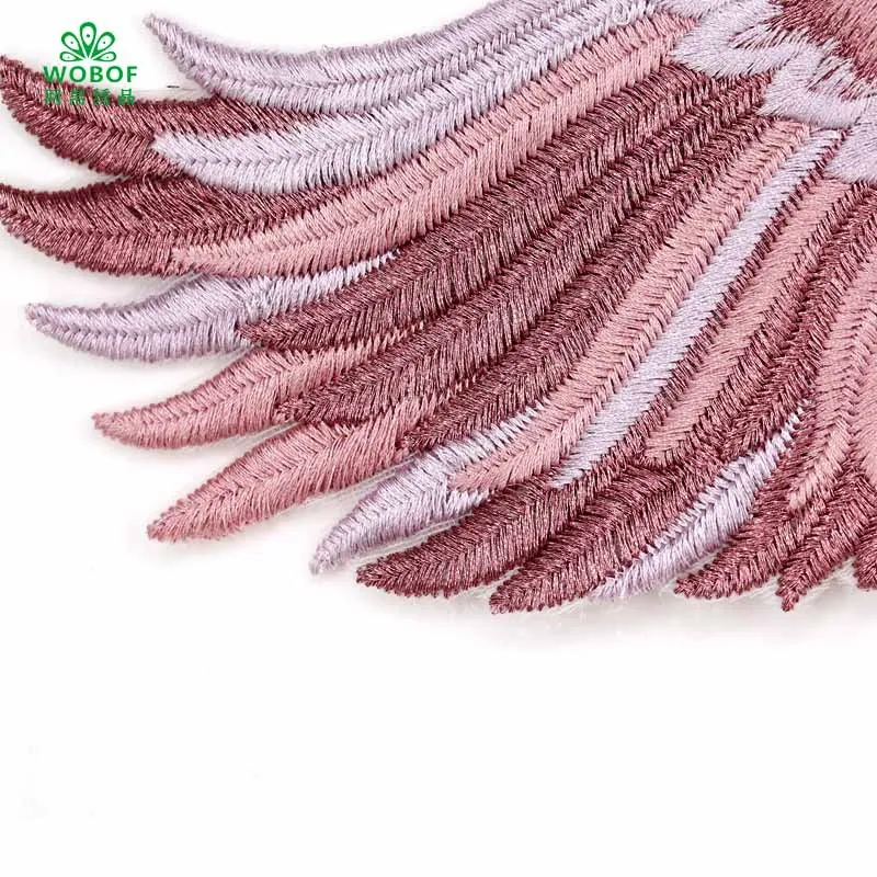 Вышитая нашивка-аппликация с розовым краном ручная работа 3D нашивка для платья DIY