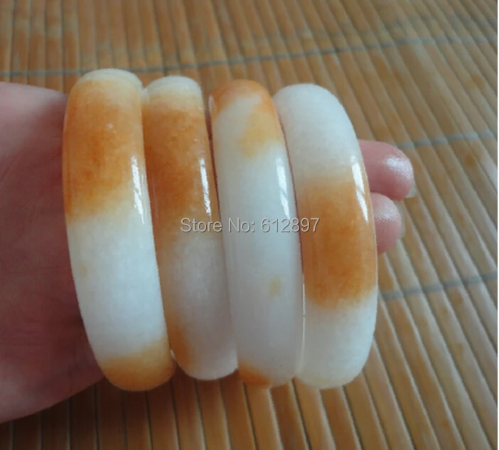 Лидер продаж изысканный нефритовый браслет желто-белый цветной для женщин 1 шт. |