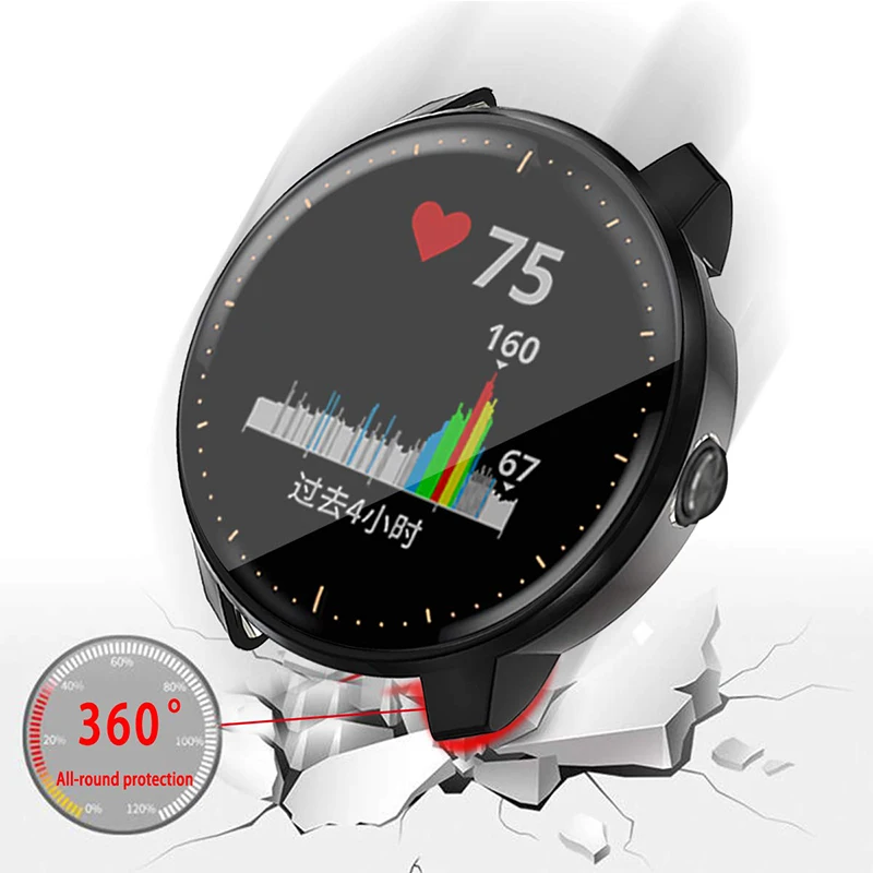 ECSEM защитный чехол для Garmin vivoactive 3, покрытие аксессуаров для музыкальных часов, TPU материал, Анти-Царапины, полное покрытие края