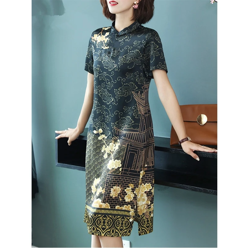 2019 Лето Новинка Наивысшее качество Шелковые мини платья женские Изящные