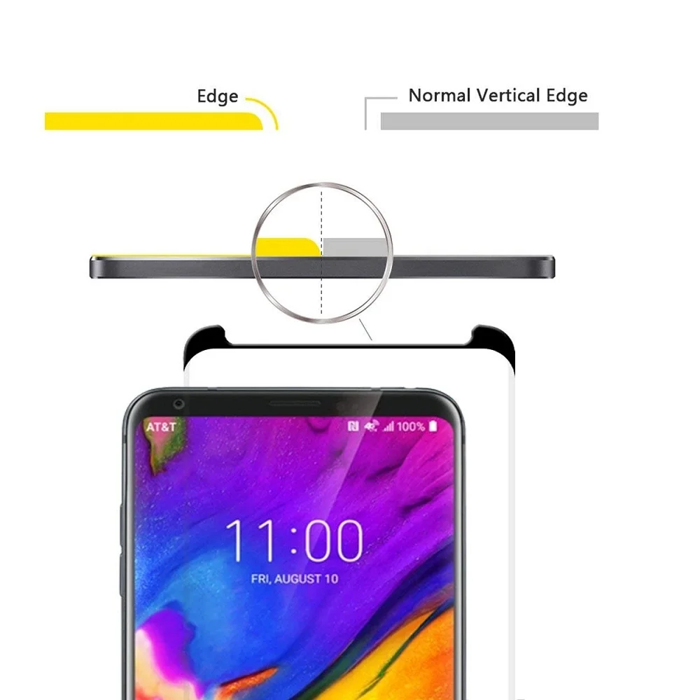 Для LG V35 закаленное стекло 3D полное покрытие защитная пленка Защита экрана для