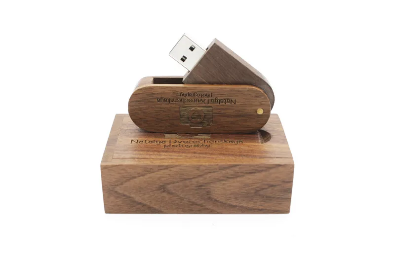 SHANDIAN логотип на заказ Деревянный USB+ коробка USB флэш-накопитель Флешка 4 ГБ 8 ГБ 16 г 32 Гб 64 Гб карта памяти фотография свадебный подарок