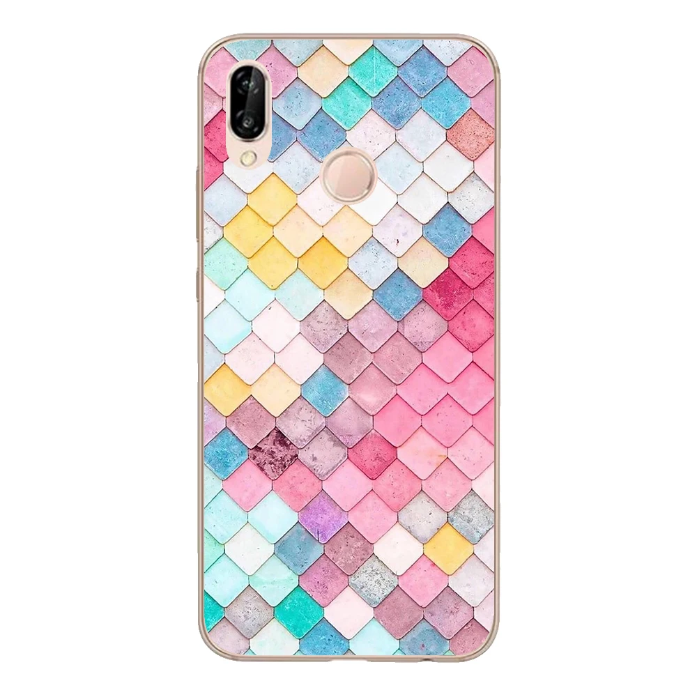 Для Huawei P20 Lite чехол 5 84 &quotмягкий TPU силиконовый Funda милый счастливый цвет рыбья