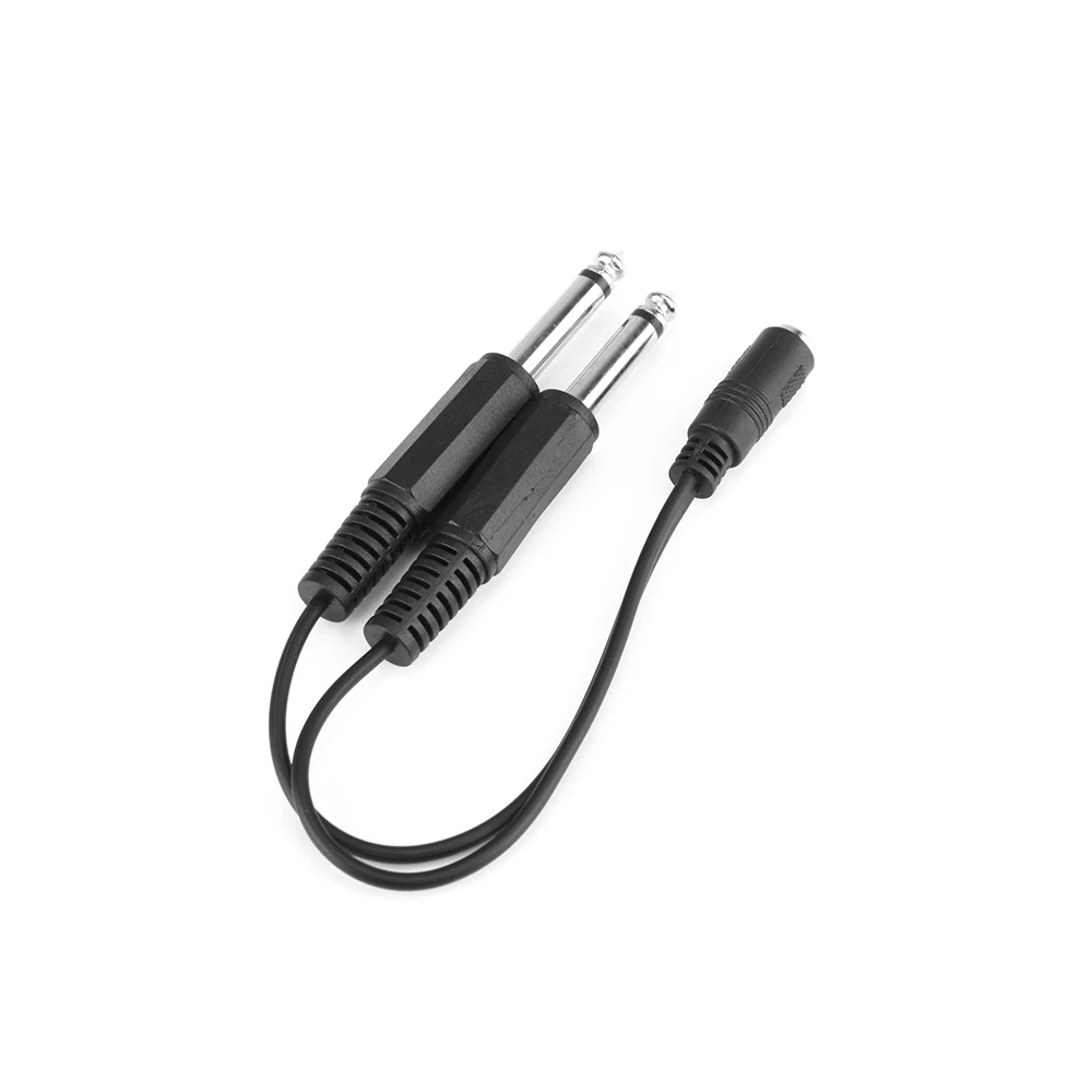 3.5mm Digital shielded high definition cable Female Jack to 2*6.35mm TRS Mono Male Plug Extension Audio Cable Convertor EB10289 |