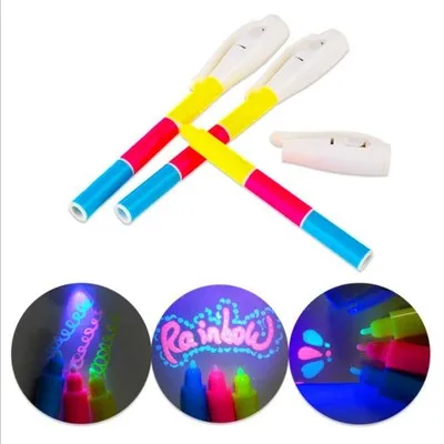 Ультрафиолетовая флуоресцентная ручка 3 цвета Необычные канцелярские