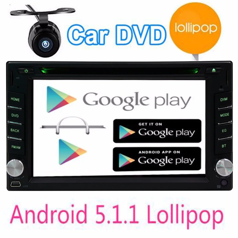Quad Core Android 5.1 2din Dvd плеер Автомобиля Car PC Tablet двухместный 2 din 6.2 ''Автомобильный GPS