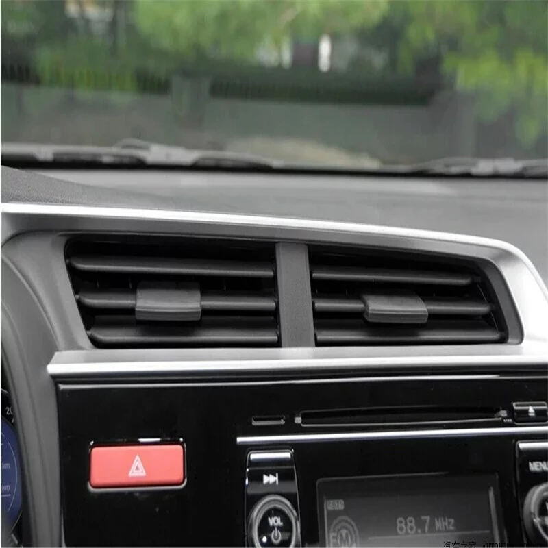 

WELKINRY car auto cover For Honda Fit Jazz 2014 2015 2016 2017 2018 ABS chrome console air conditioning outlet air vent trim