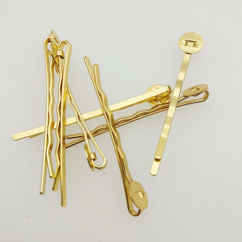 50pcs/set 5cm with trays hair clips for handmade hari pins in jewelry pin diy accessories |