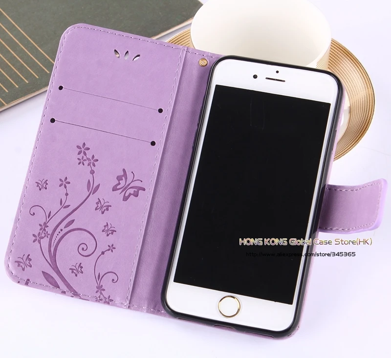 Кожаный чехол-книжка с бабочкой и цветами для iphone 11 Pro XS Max XR XsMAX X 10 5 5S SE 6 6s 7 Plus 8 plus, мягкий чехол-кошелек для телефона