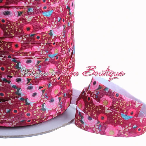

FLRA ElasticBeautiful floral fold over elastic for women hairbands
