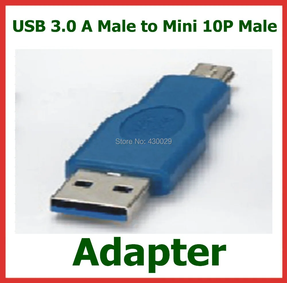 

Переходник со штекера USB 3,0 A на мини USB 10P со штекером, 50 шт.