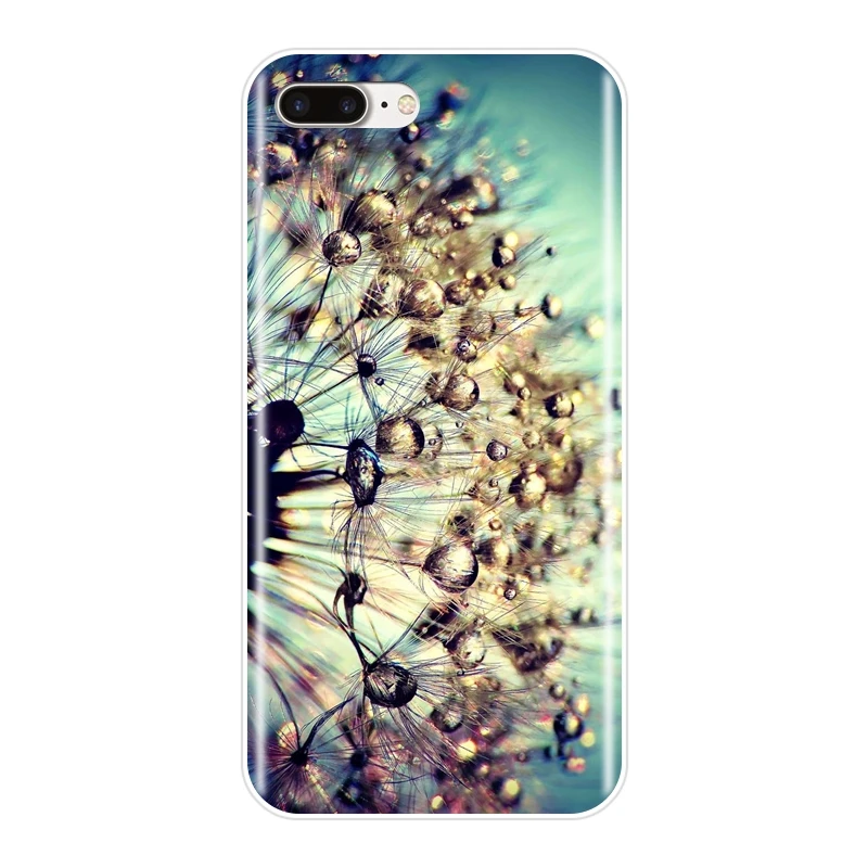 Phone Case For Apple iPhone X XR XS MAX 8 7 6S 6 S Flower Dandelion Purple Soft Silicone Back Cover Plus | Мобильные телефоны и