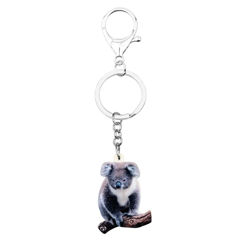 Bonsny акриловый Австралийский милый брелок для ключей Koala кольца с забавными