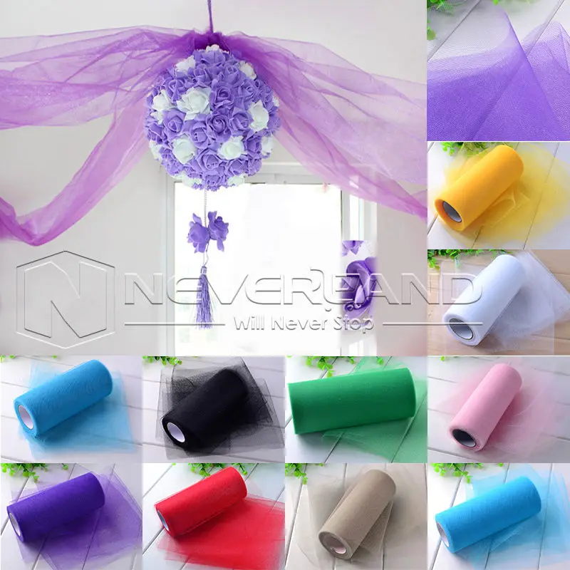 Горячая Распродажа украшения синий матовый тюль рулон катушка 6 дюймов x 25 ярдов