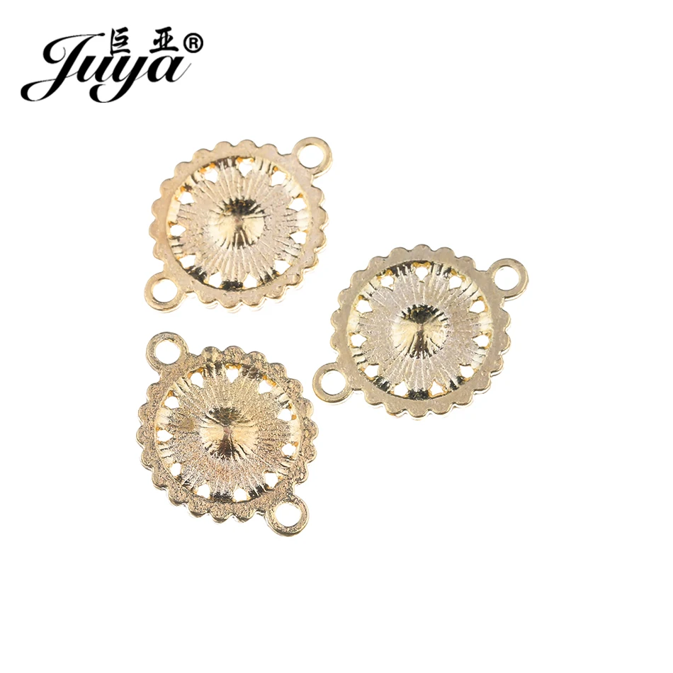 Винтажные соединители JUYA с жемчугом Стразы для женщин DIY браслет ожерелье 25x18 5 мм