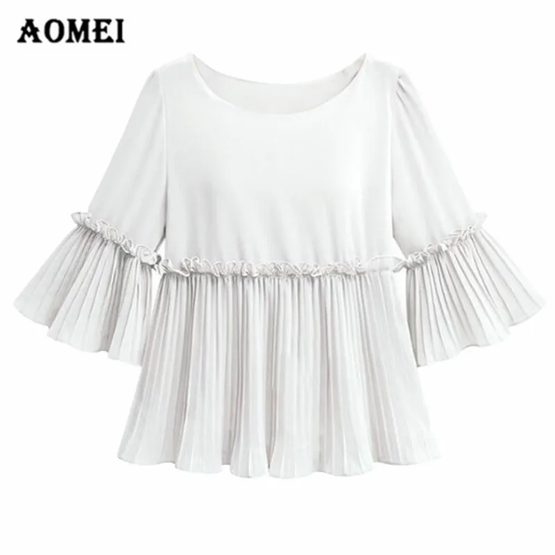 Блузка женская розовая с рукавом колокольчиком большого размера 4XL|blouse fashion|fashion