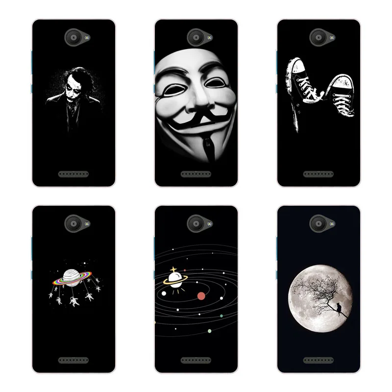 for BQ Aquaris U Lite Case Silicon Black graffiti Painting Soft TPU Back Cover Protect Phone cases |