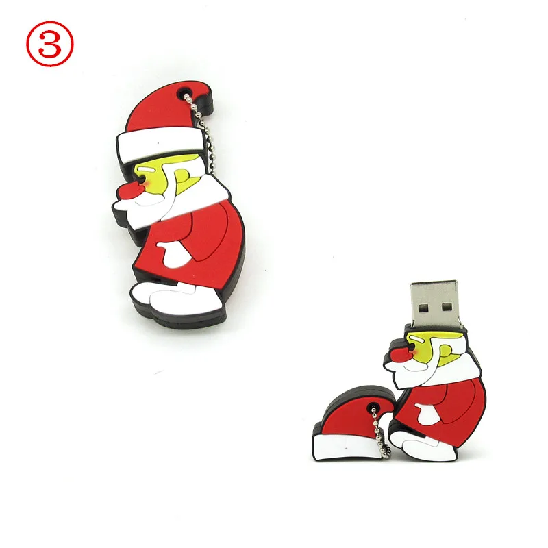 10 стилей смешной Санта Клаус/Рождественский носок USB флэш-накопитель карта памяти, Флеш накопитель pendrives 32GB 16GB 8GB 4GB 128mb подарок