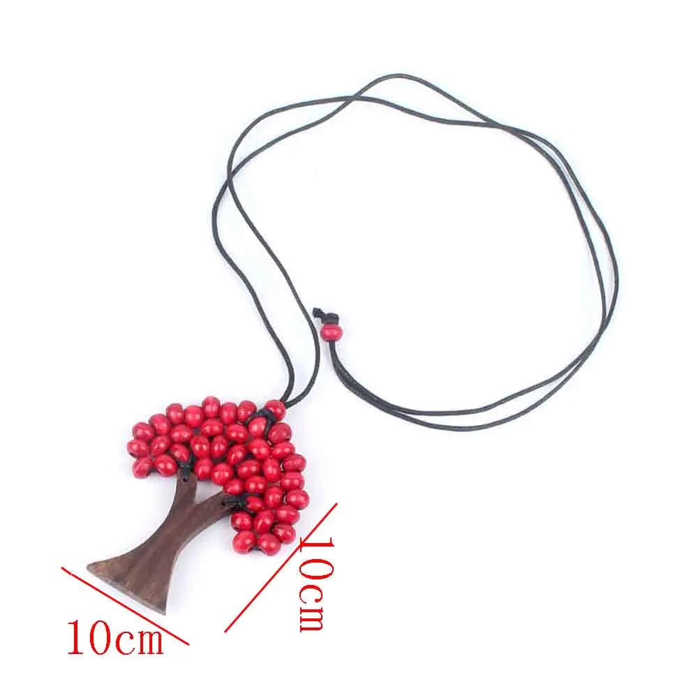 Креативная Новинка деревянная подвеска ожерелье бусы жизнь слово расшитое