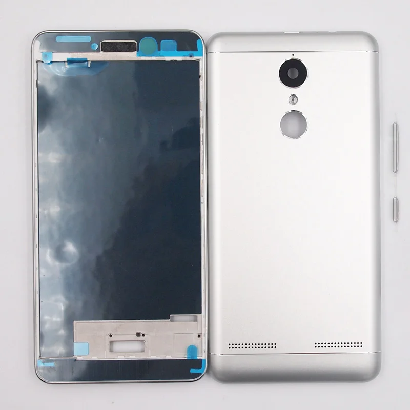 Silver K6 Power BaanSam Новая передняя рамка батарейный задний Чехол для Lenovo K6 power K33a42 с кнопками громкости питания - Цвет: Silver K6 Power